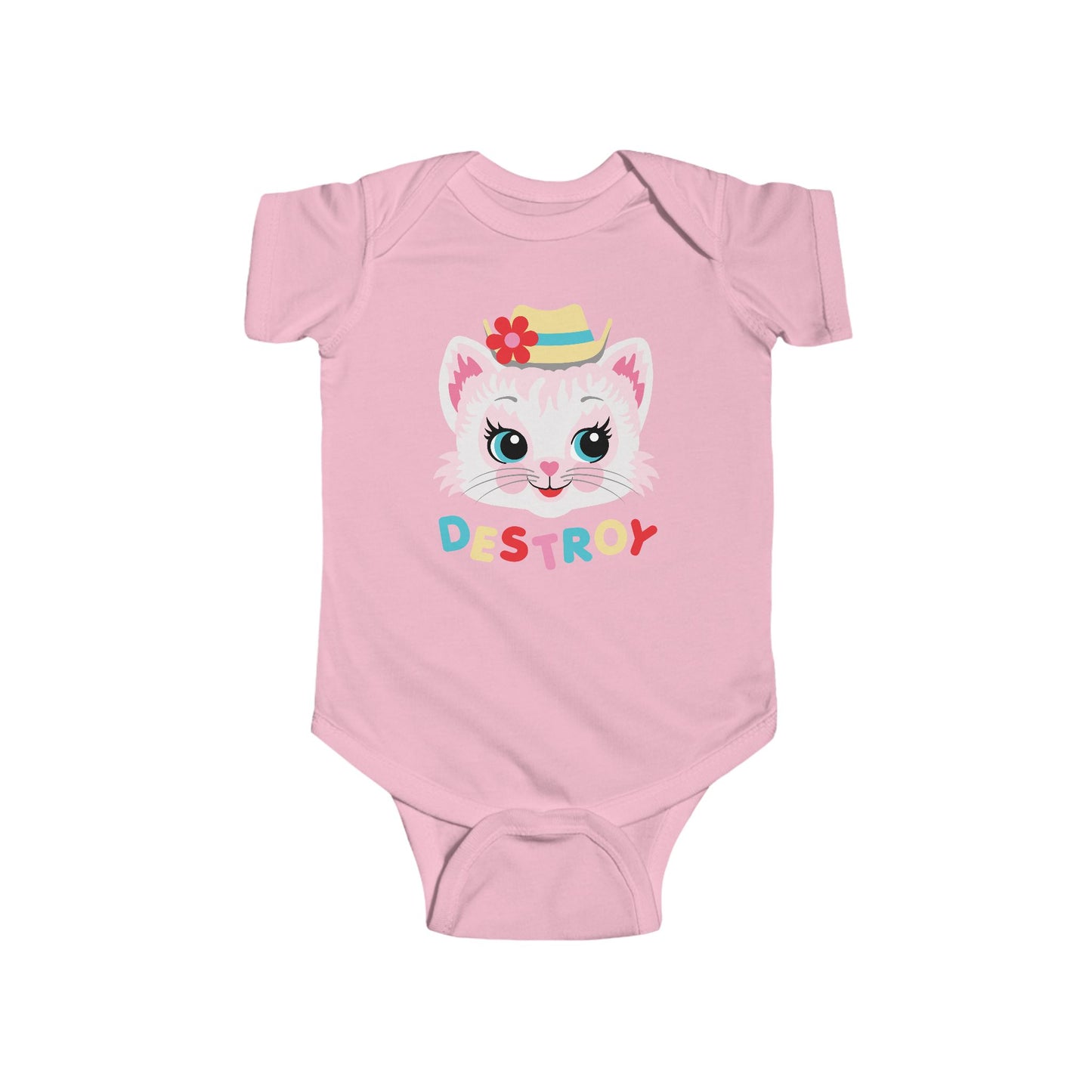 Cute Kitty Destroy Baby Bodysuit