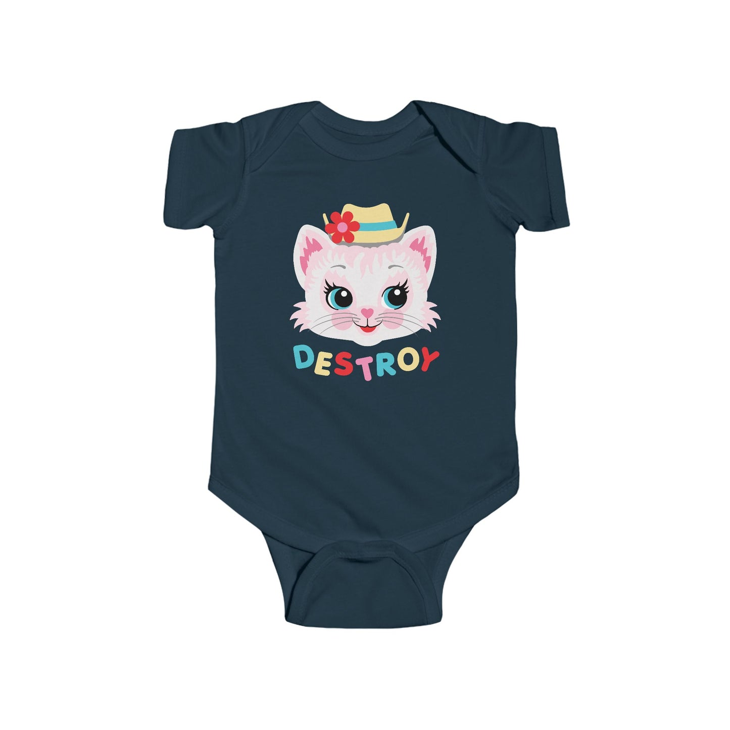 Cute Kitty Destroy Baby Bodysuit