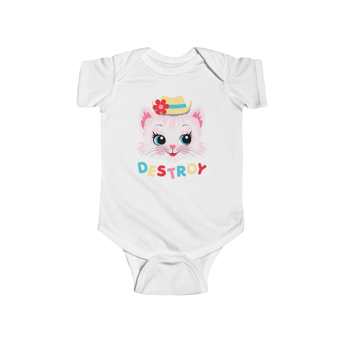 Cute Kitty Destroy Baby Bodysuit