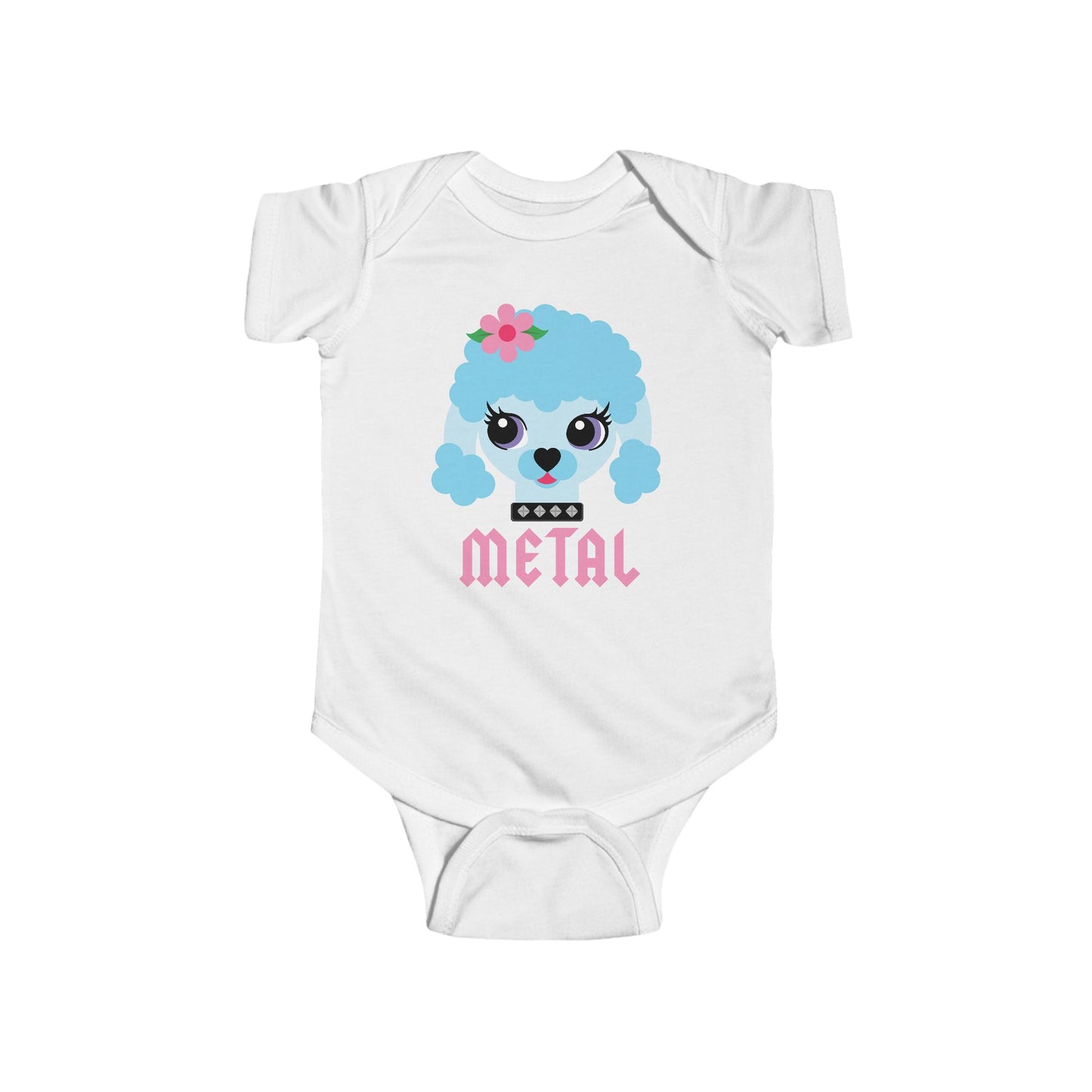 Heavy Metal Poodle Baby Bodysuit