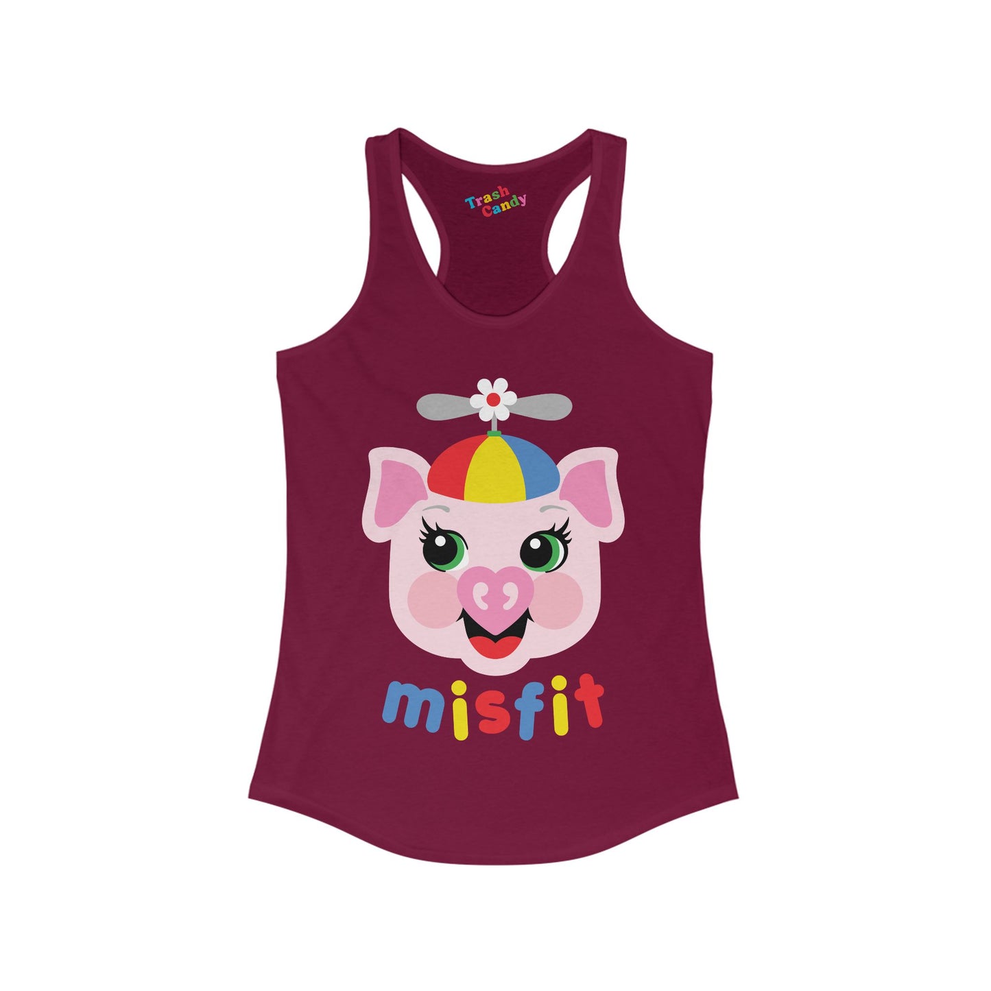 Misfit Piggy Women's Racerback Tank