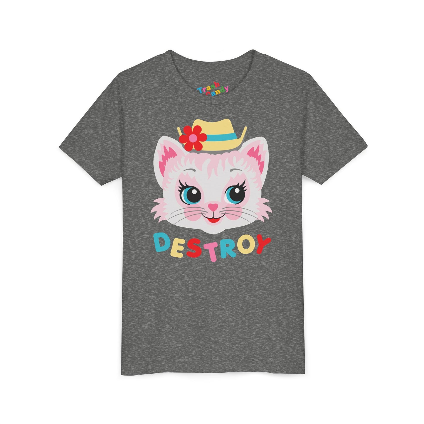Cute Kitty Destroy Kids T-Shirt
