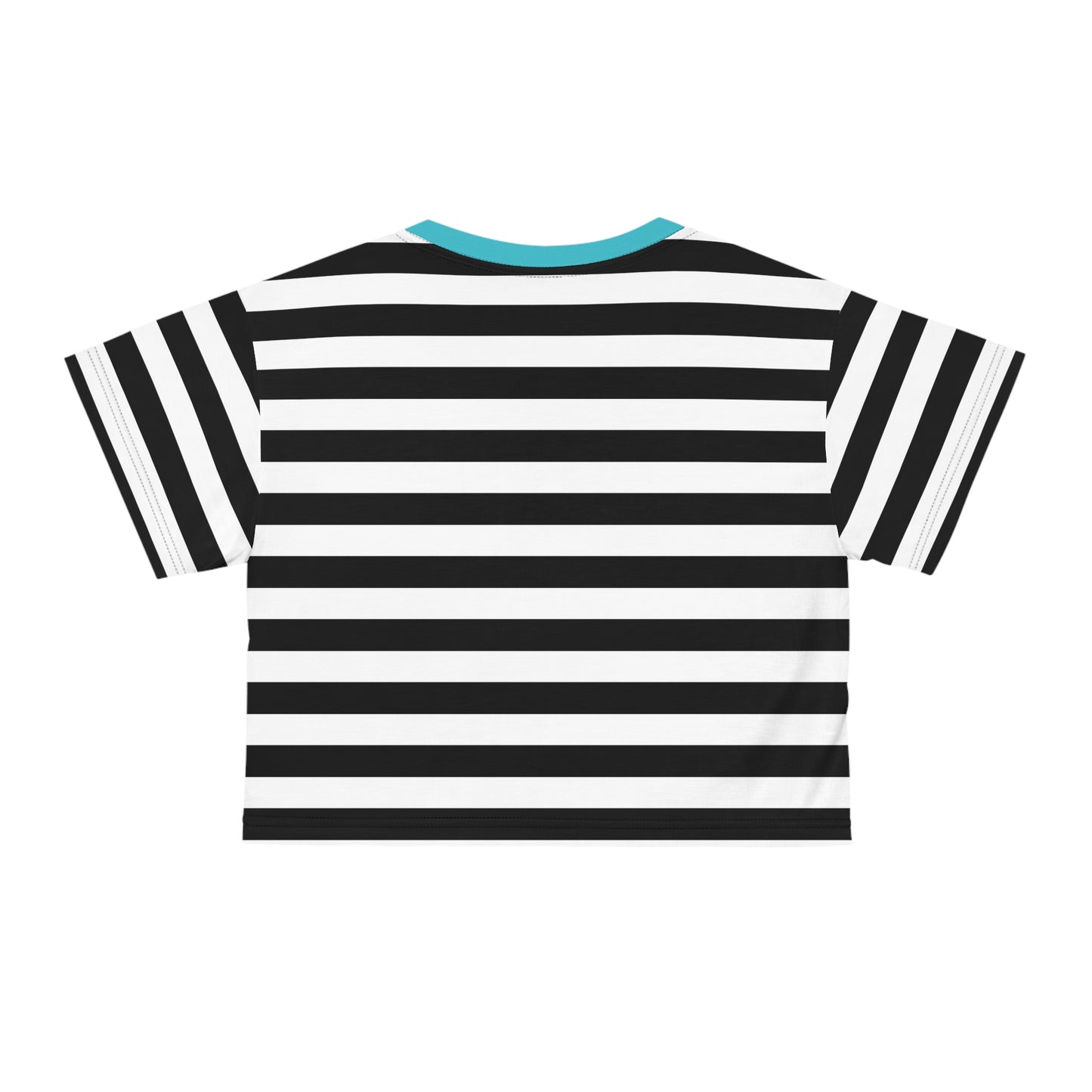 Destroy Kitty Cropped Striped Tee
