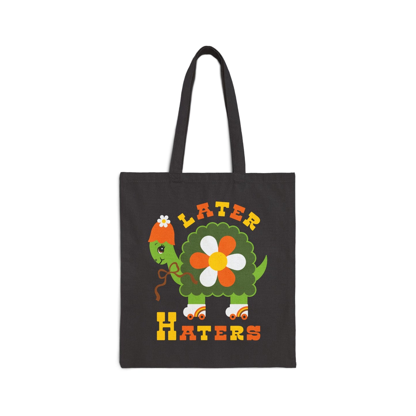 Retro Turtle Later Haters Tote Bag