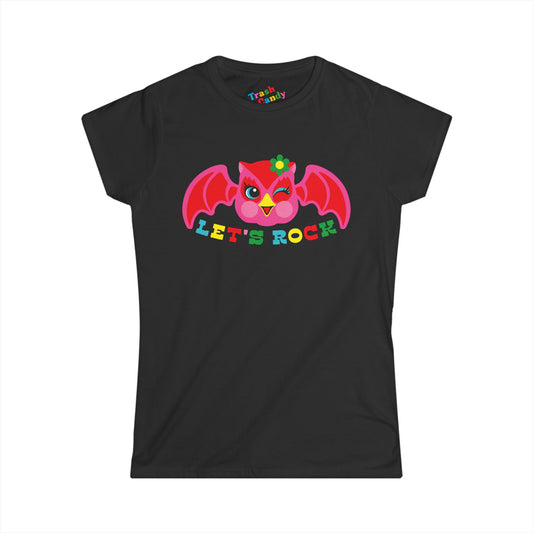 Cute Owl Let's Rock Women's T-shirt