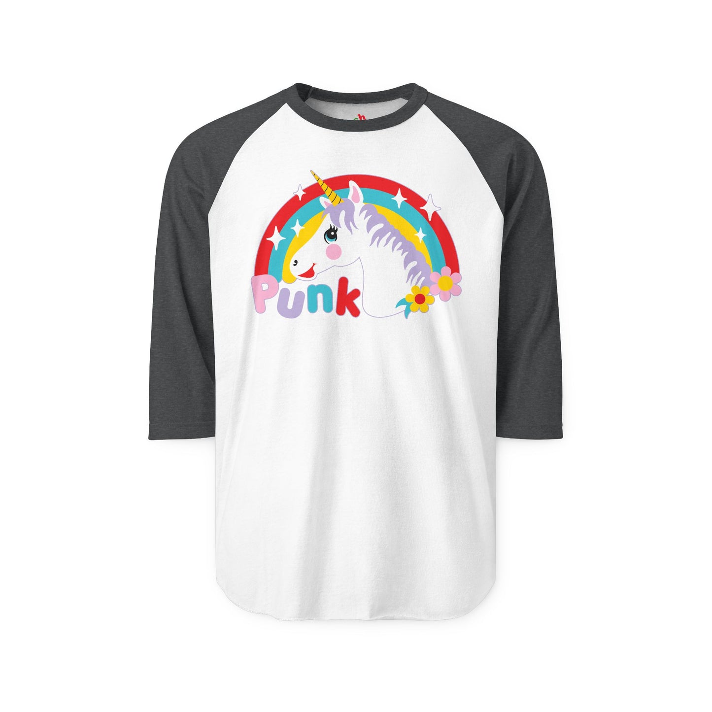 Punk Unicorn Raglan Baseball Shirt