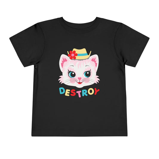 Cute Kitty Destroy Toddler T-Shirt