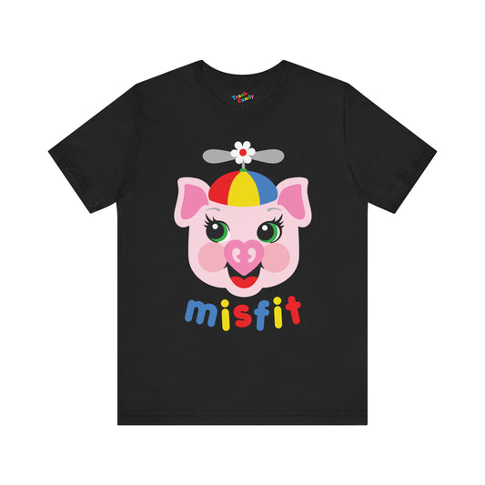 Misfit Piggy Cute Retro T-shirt
