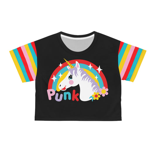 Punk Unicorn Cropped Tee