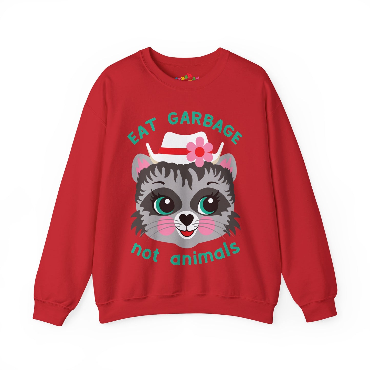 Eat Garbage Not Animals Cute Raccoon Sweatshirt