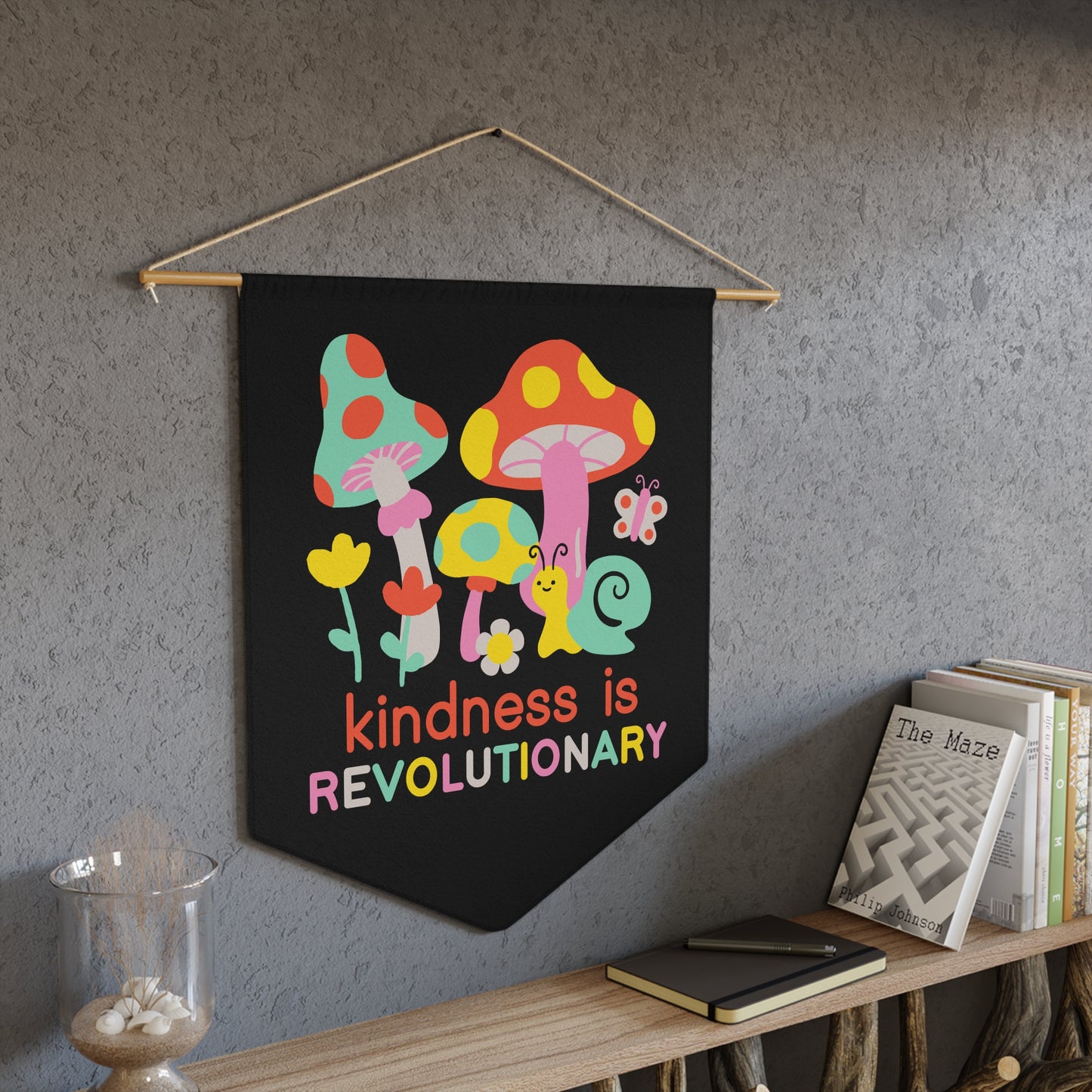 Kindness is Revolutionary Pennant Wall Hanging