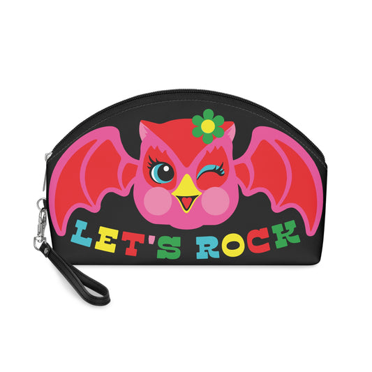 Let's Rock Cute Owl Clutch Wristlet Zipper Bag