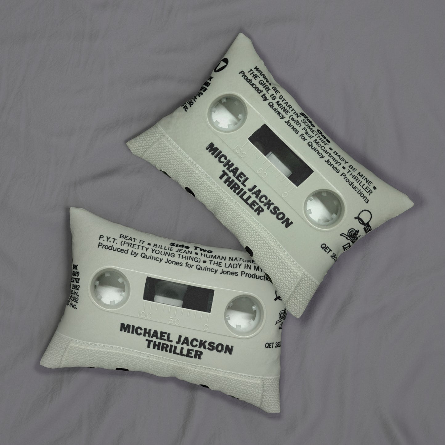 Retro Michael Jackson Thriller Cassette Tape Throw Pillow - Michael Jackson Lumbar Pillow