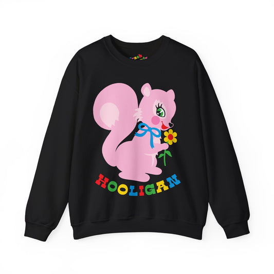Cute Pink Squirrel Hooligan Sweatshirt