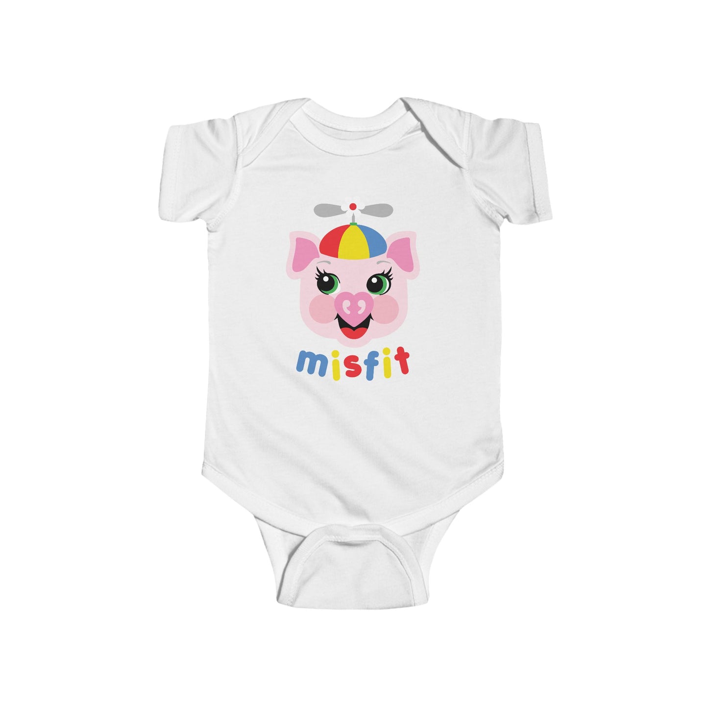 Misfit Piggy Baby Bodysuit