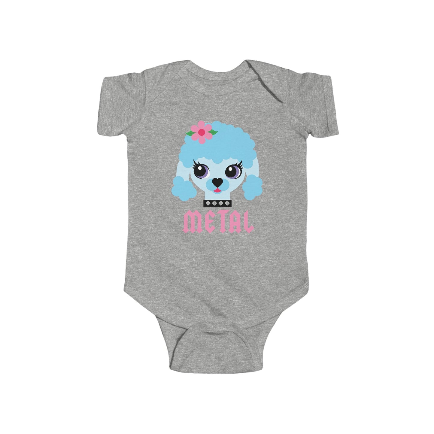Heavy Metal Poodle Baby Bodysuit