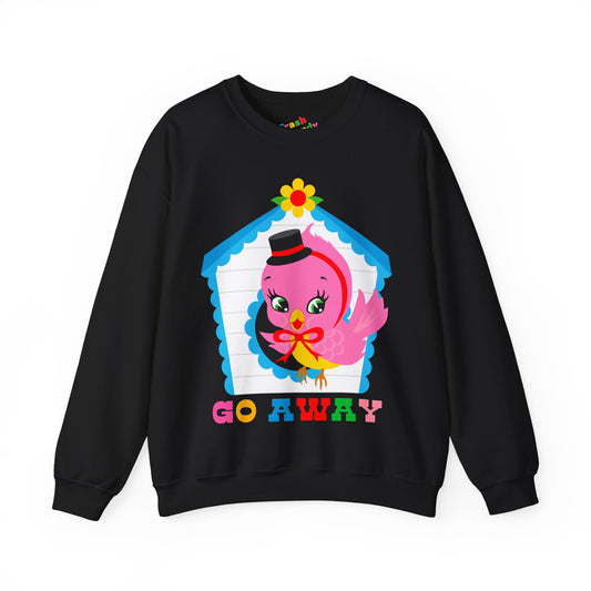 Go Away Retro Birdy Sweatshirt