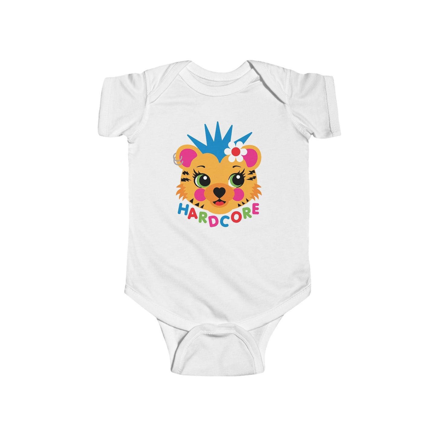 Hardcore Punk Tiger Baby Bodysuit