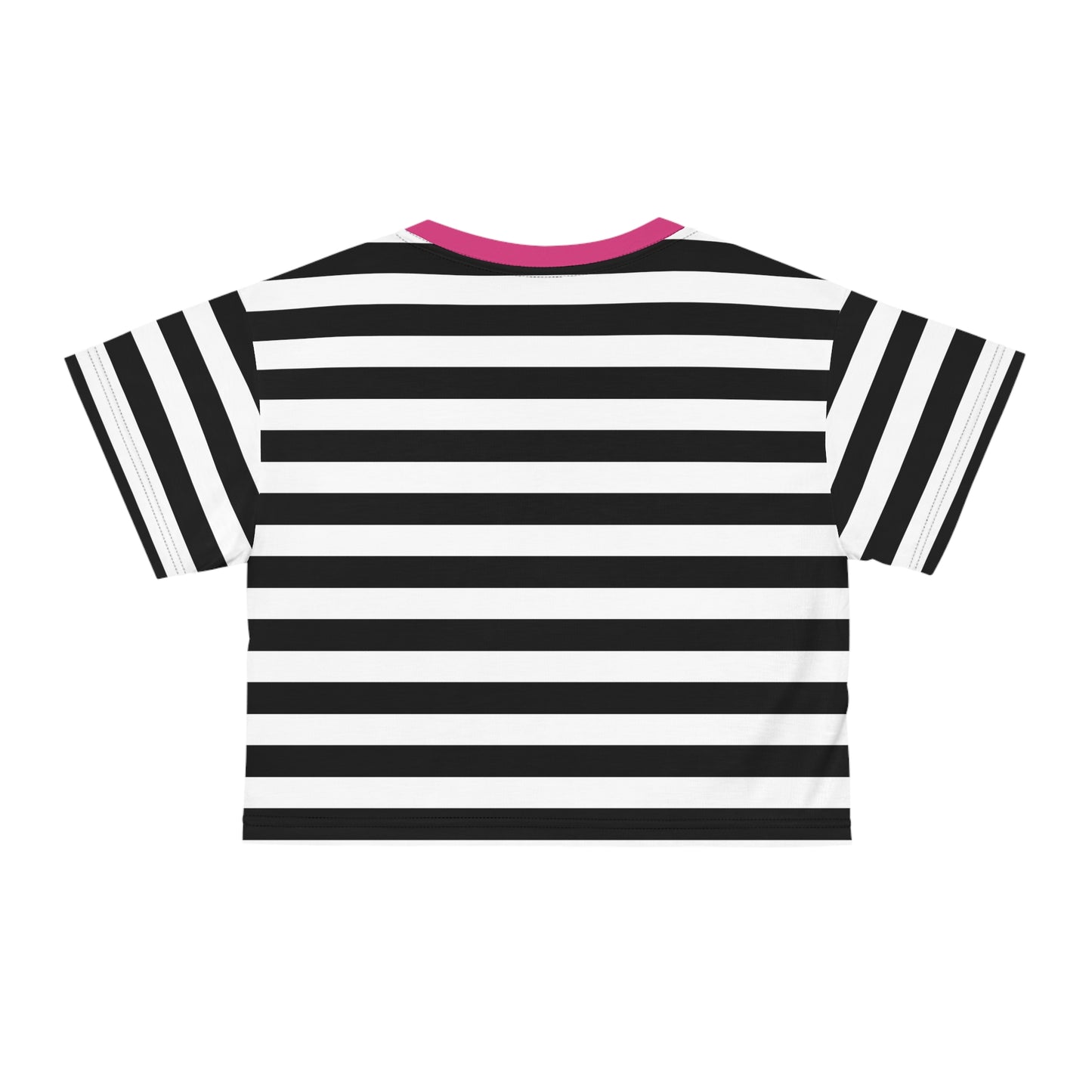 Cute Hardcore Punk Tiger Cropped Striped Tee