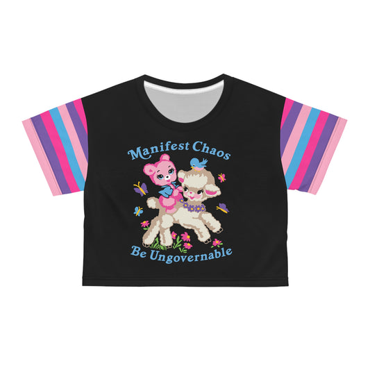 Manifest Chaos Be Ungovernable Cropped Tee