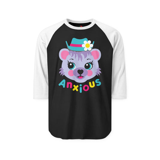 Anxious Bear Raglan Baseball Shirt