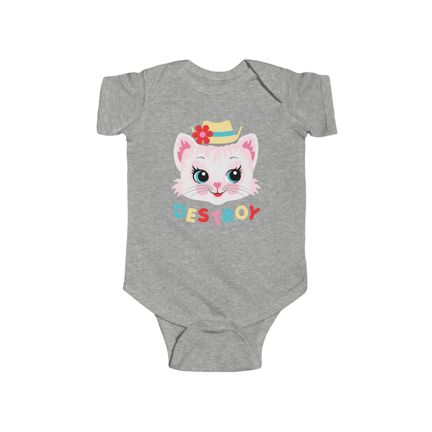 Cute Kitty Destroy Baby Bodysuit