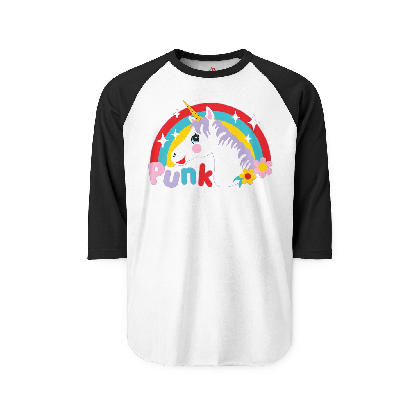 Punk Unicorn Raglan Baseball Shirt