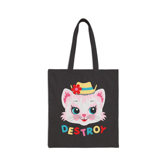 Cute Kitty Destroy Tote Bag