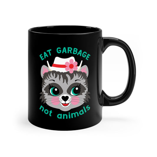 Eat Garbage Not Animals Cute Raccoon Mug