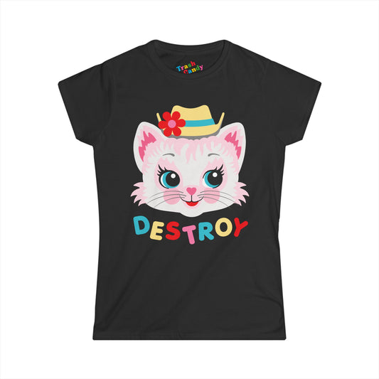 Cute Kitty Destroy Women's T-shirt