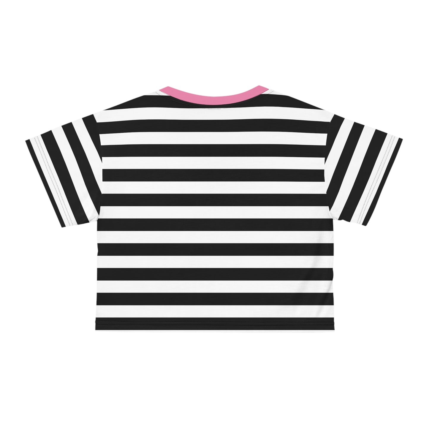 Metal Poodle Cropped Striped Tee