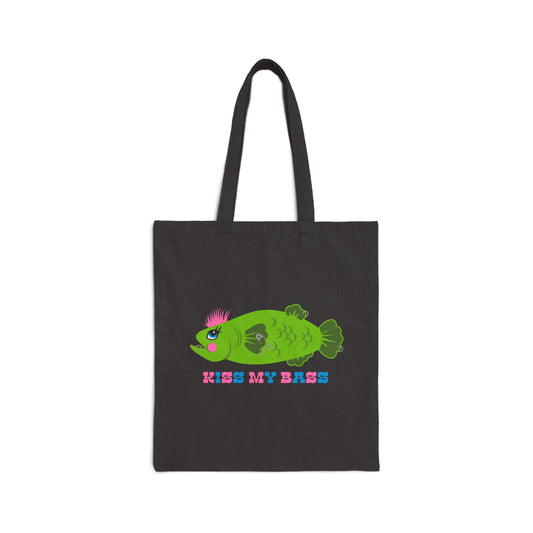 Kiss My Bass Punk Fish Tote Bag