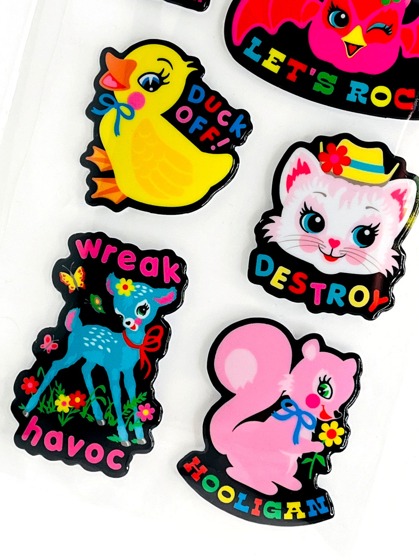 Puff 'N Stuff Super Neat Sticker Sheet Puffy Stickers