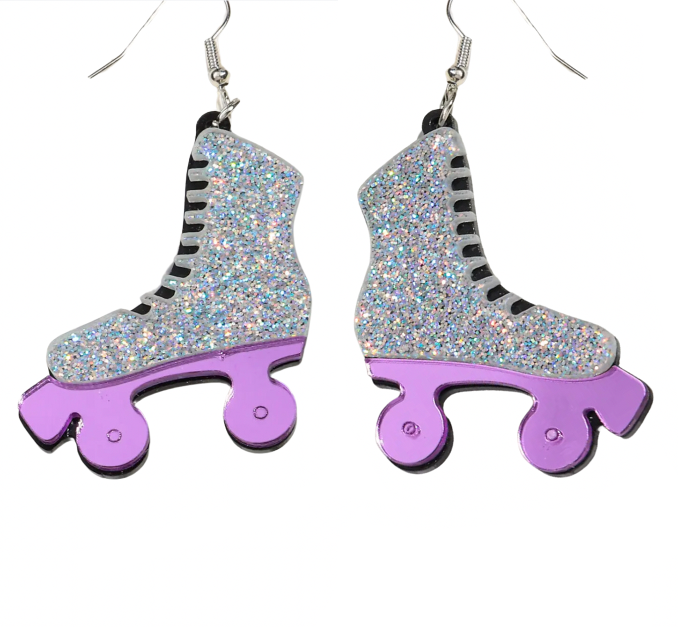 Glitter Roller Skate Earrings