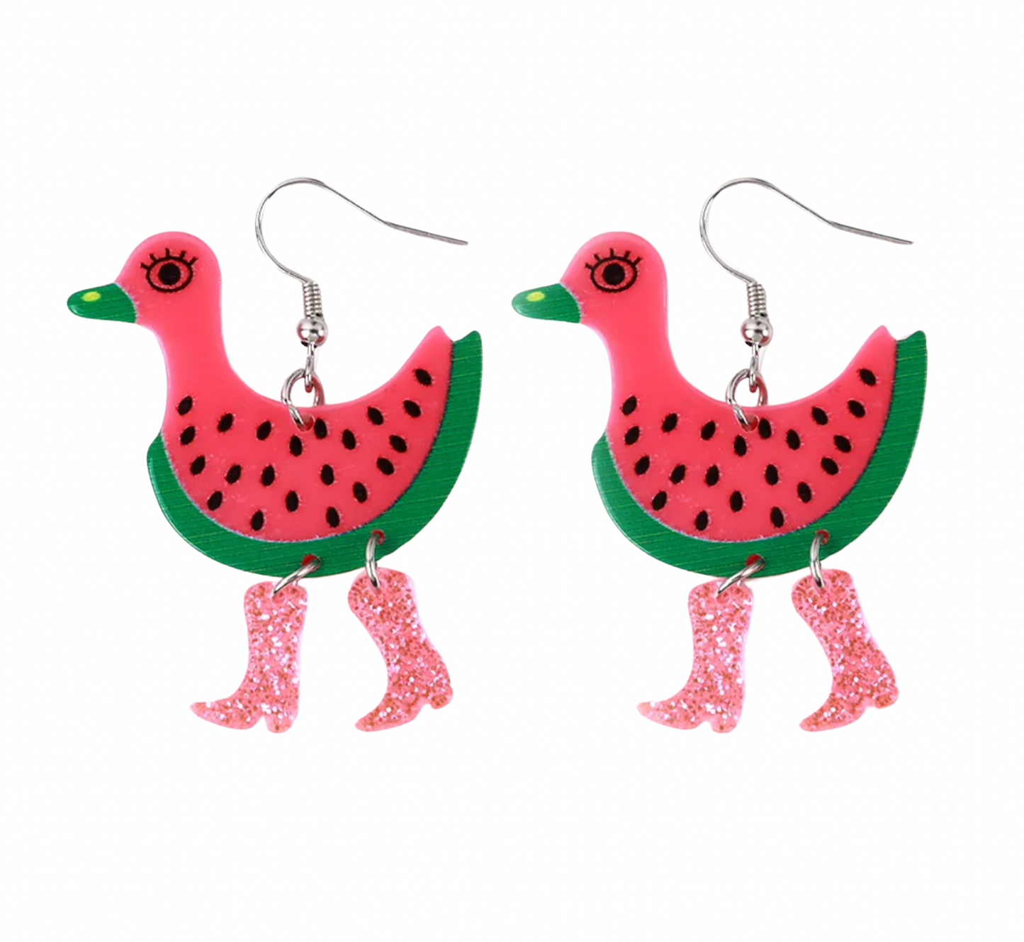 Watermelon Ducks Earrings