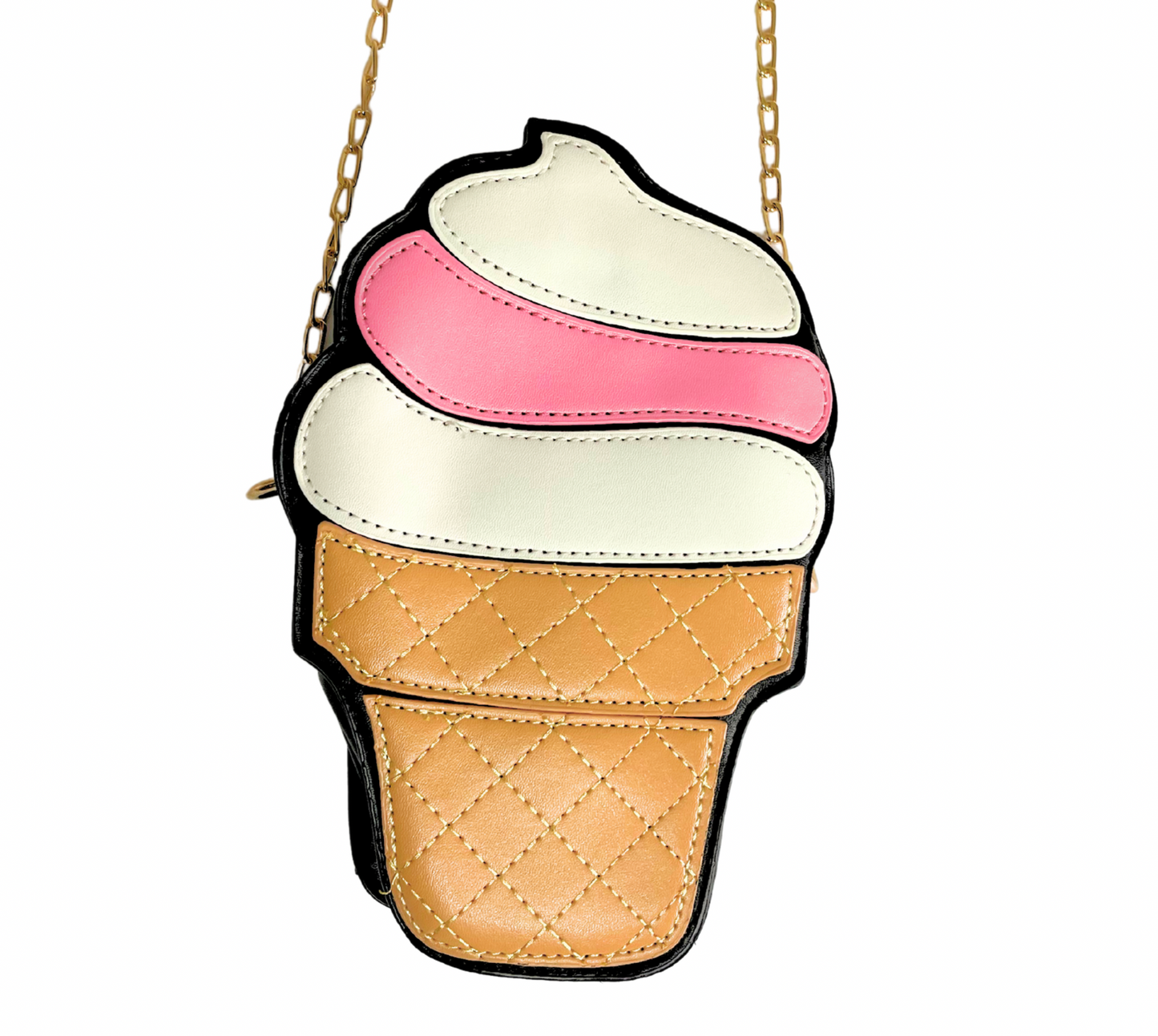 Ice Cream Cone Vegan Leather Purse