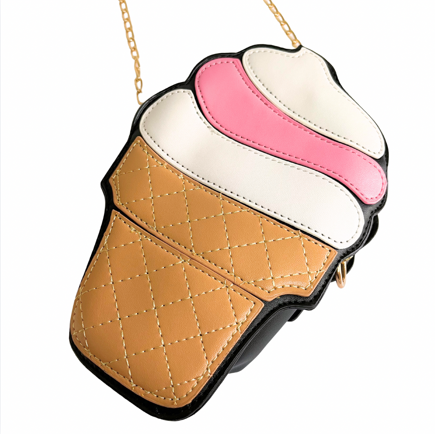 Ice Cream Cone Vegan Leather Purse