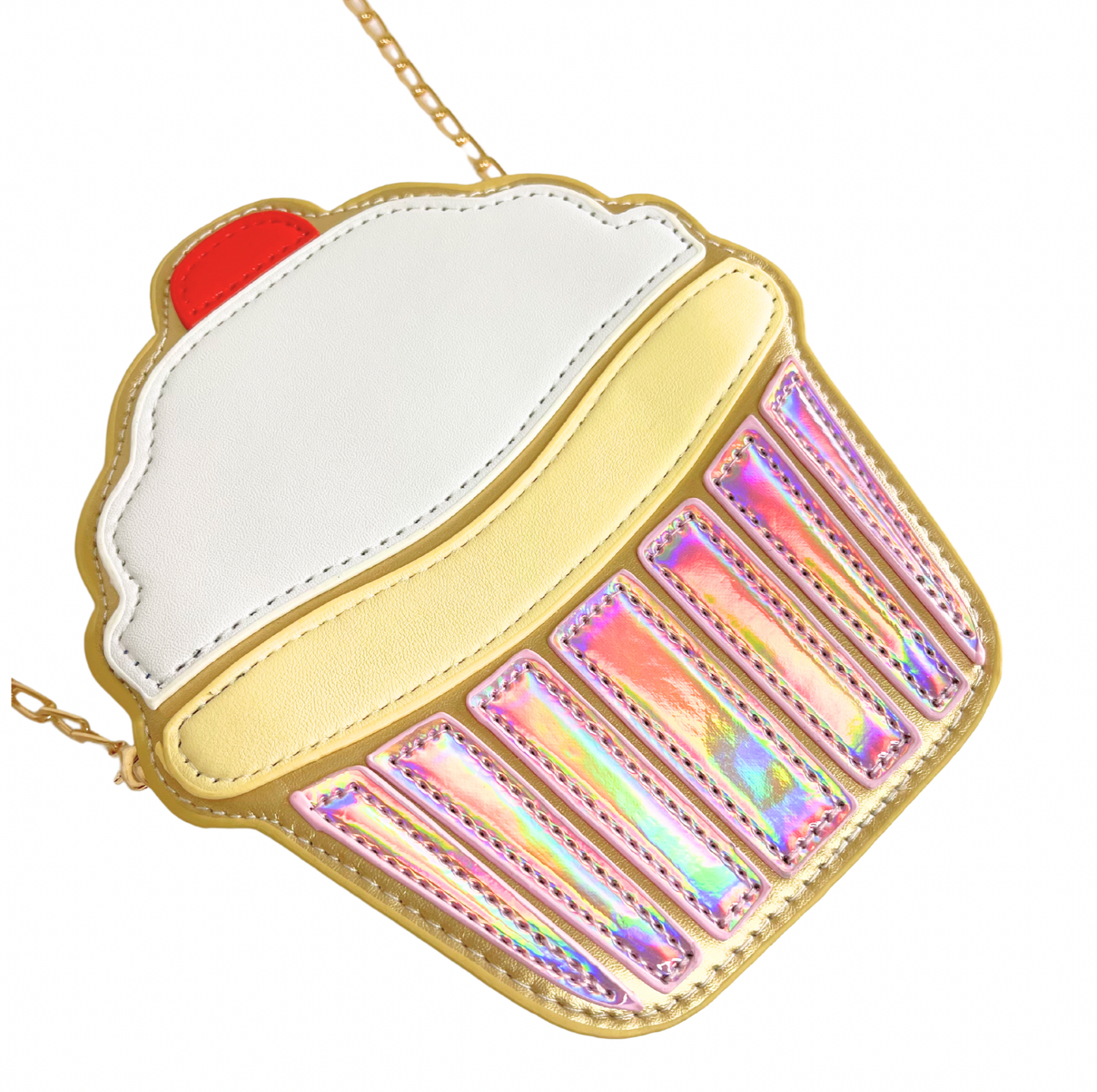 Cupcake Iridescent Vegan Leather Purse
