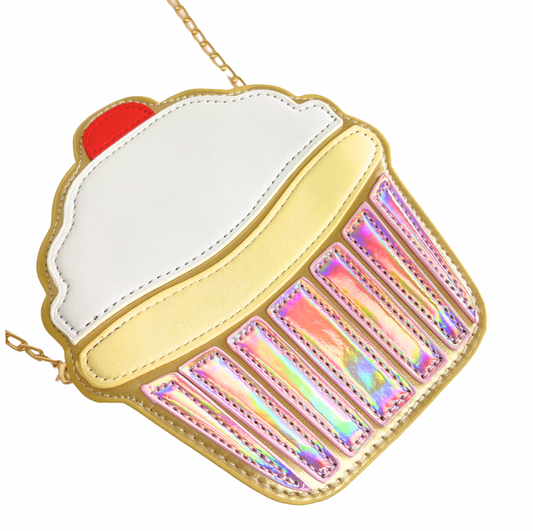 Cupcake Iridescent Vegan Leather Purse
