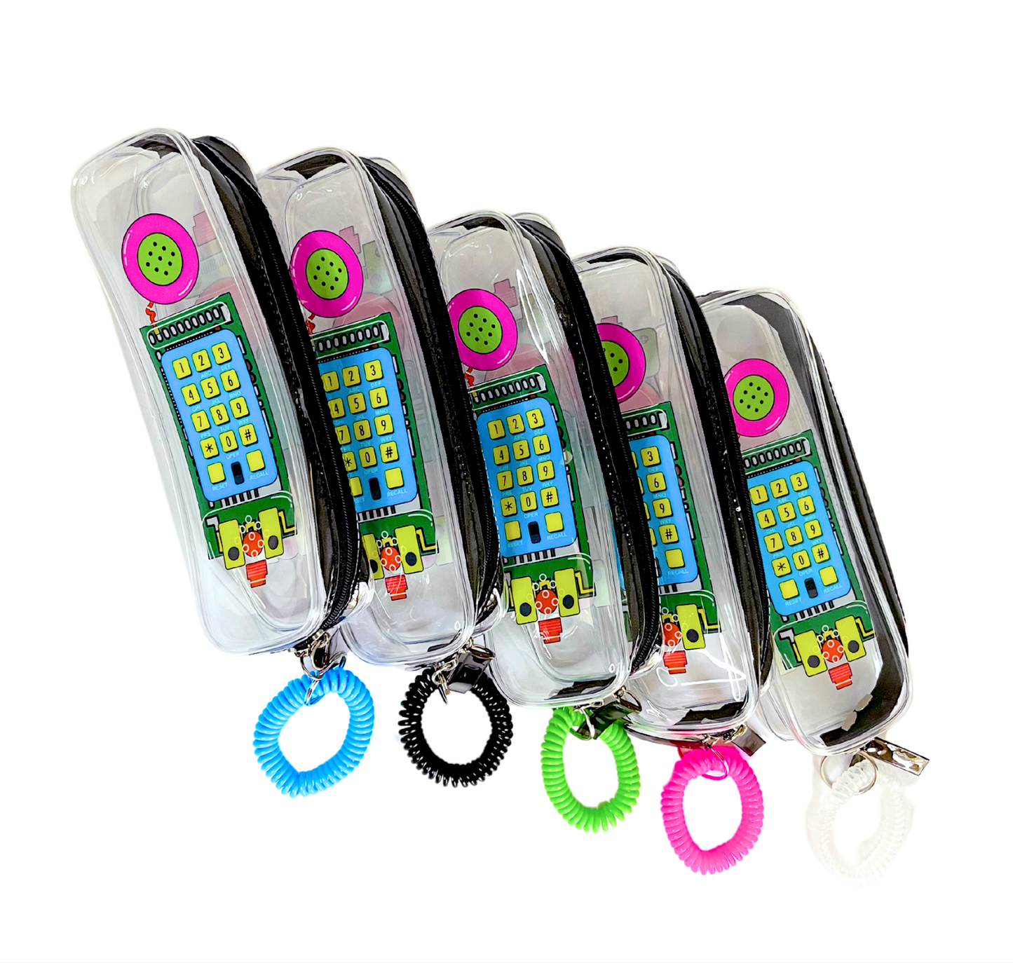 Retro 90s Translucent Phone Pencil Pouch