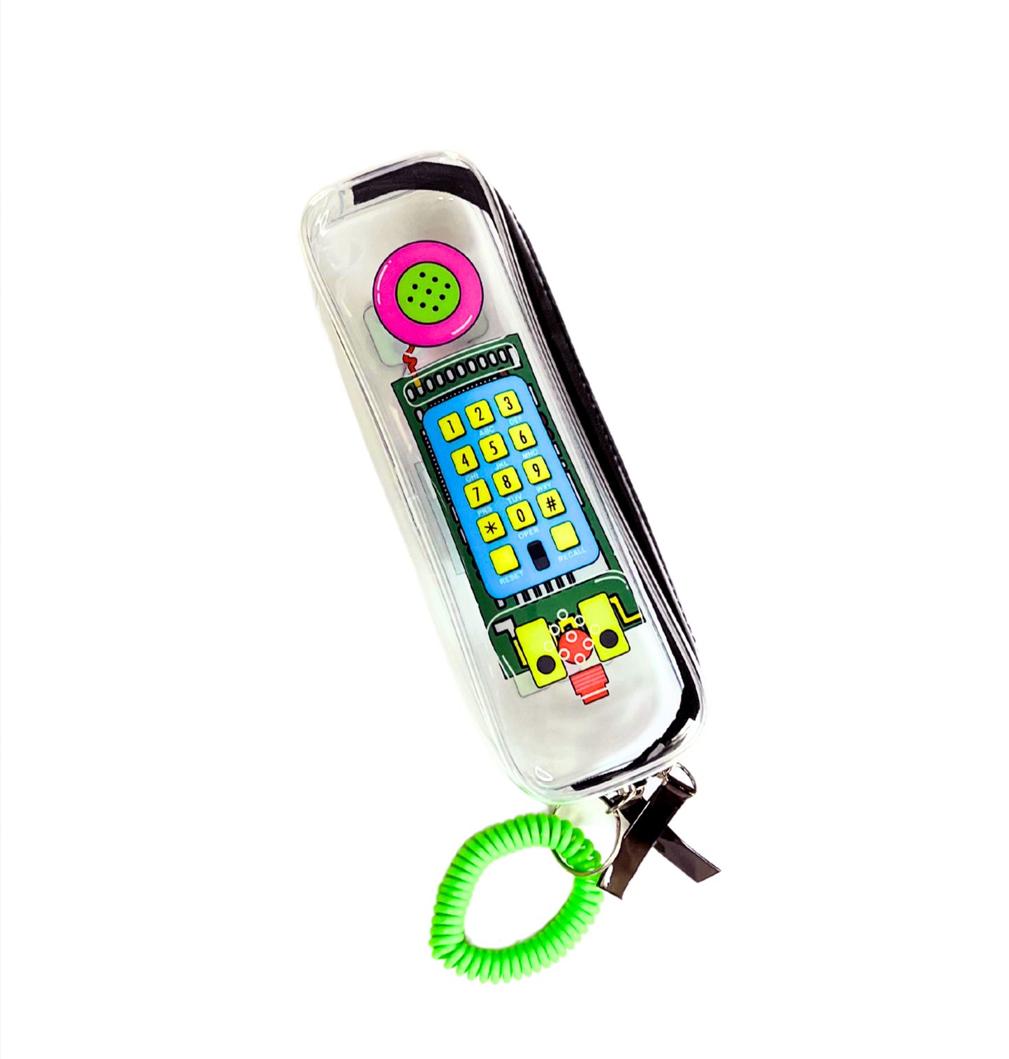 Retro 90s Translucent Phone Pencil Pouch