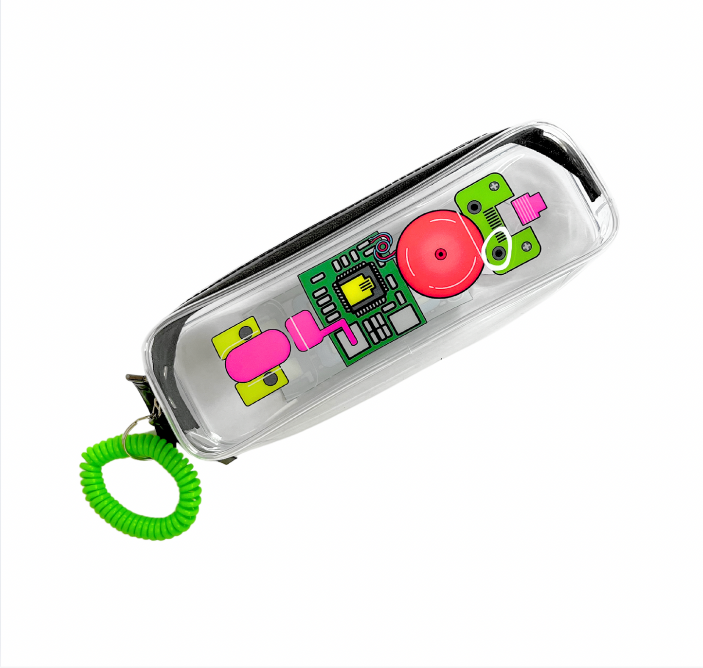 Retro 90s Translucent Phone Pencil Pouch