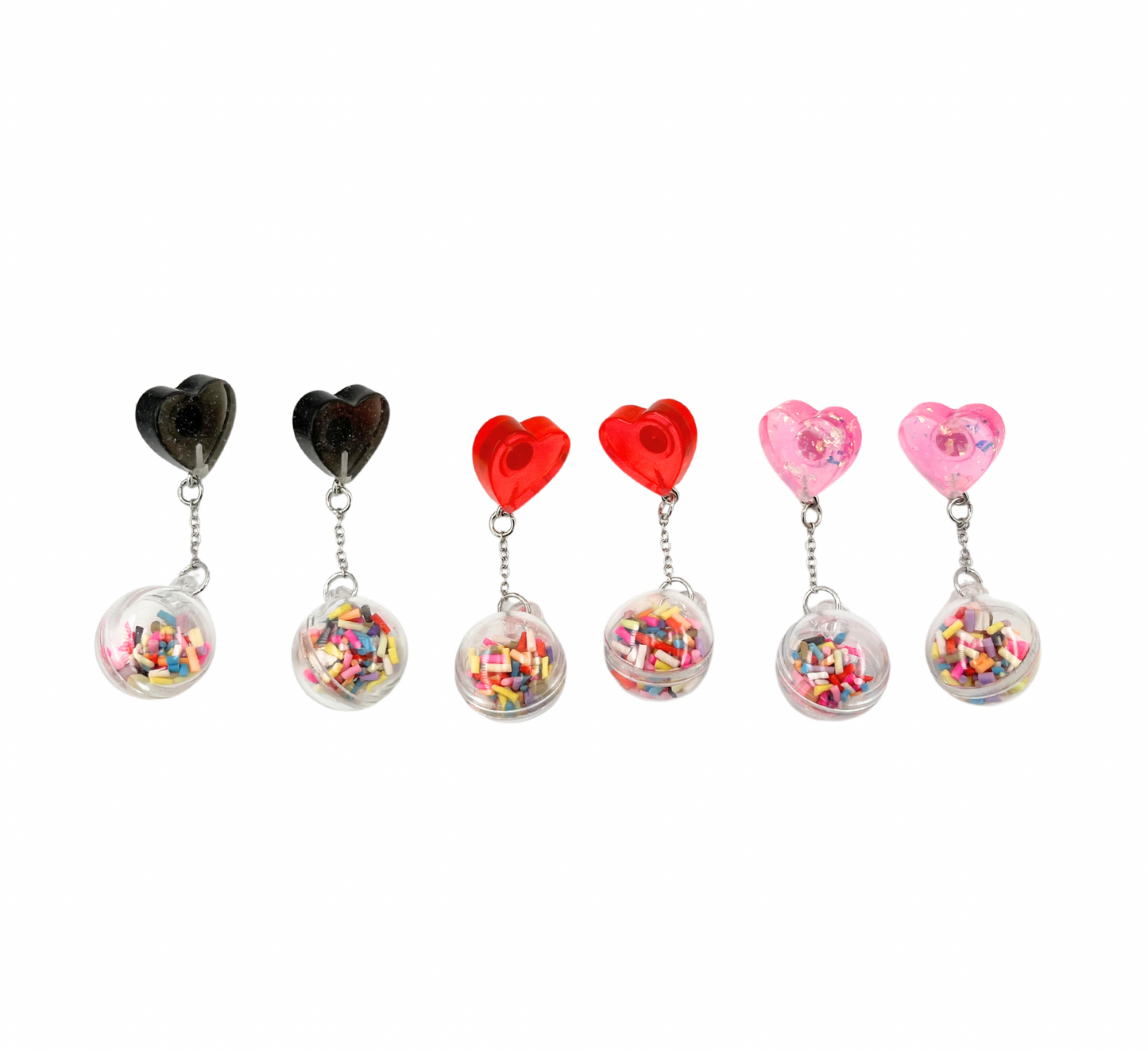 Sprinkles and Sparkles Heart Earrings