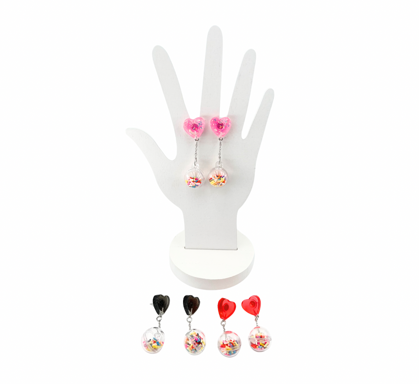 Sprinkles and Sparkles Heart Earrings