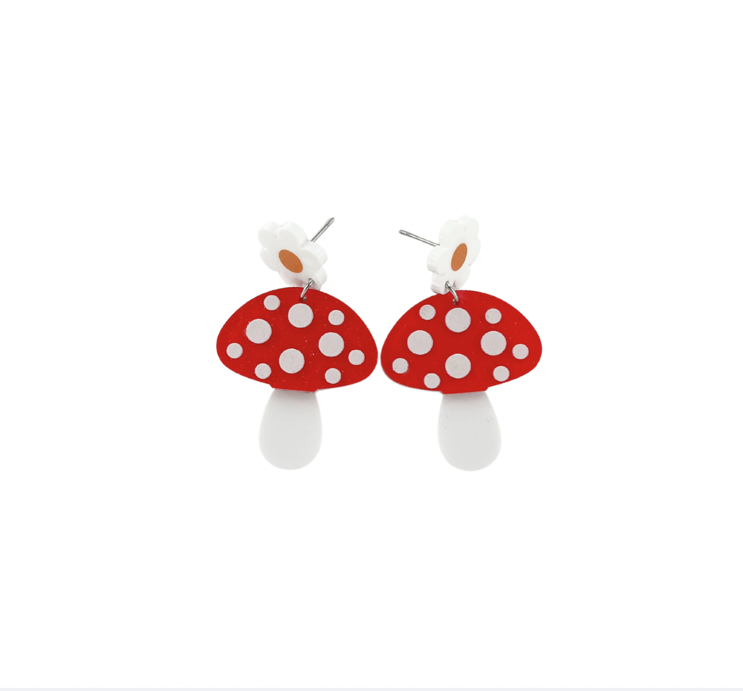 Glitter Mushroom Earrings