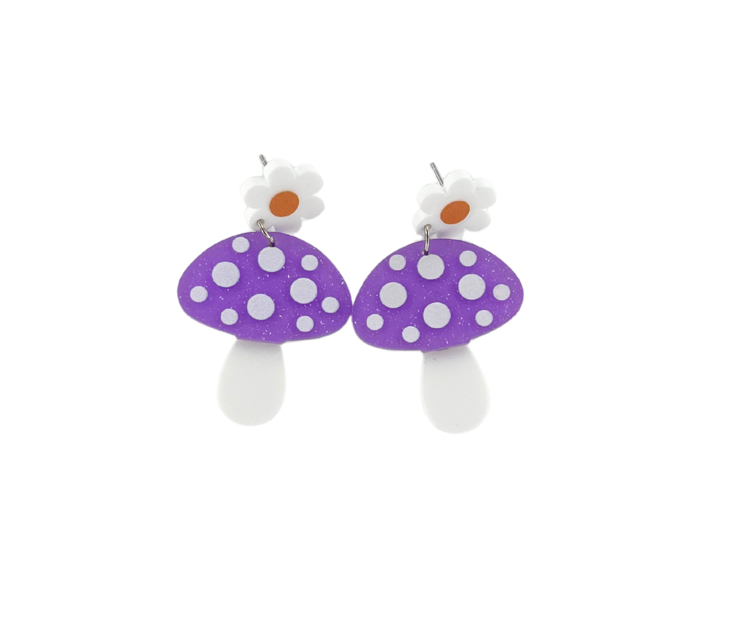 Glitter Mushroom Earrings