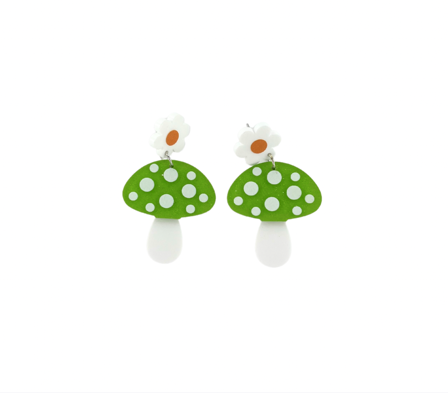 Glitter Mushroom Earrings