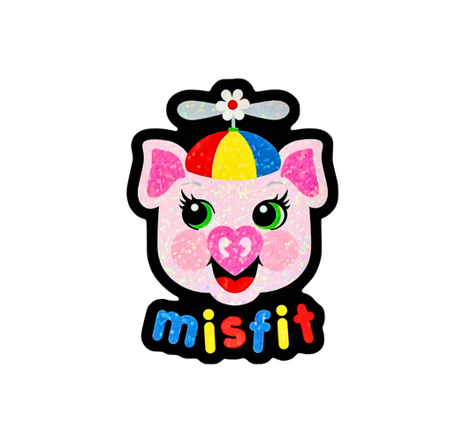 Misfit Piggy Sticker
