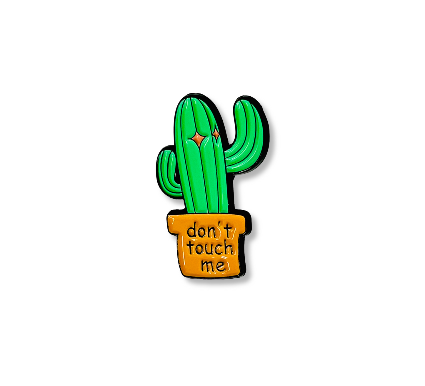 Don't Touch Me Cactus Lapel Pin