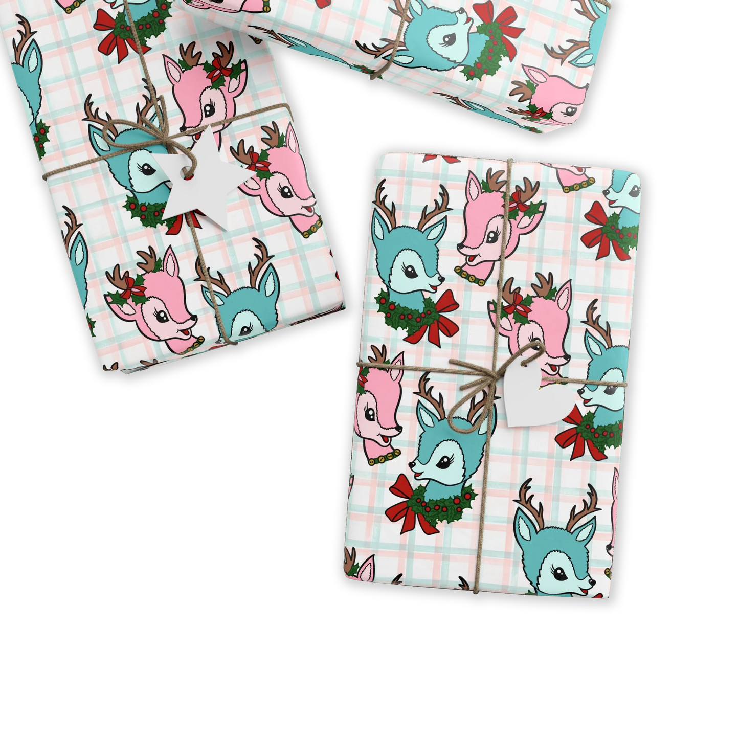Retro Reindeer Christmas Wrapping Paper